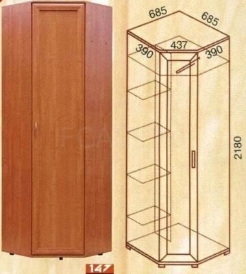 Корпусный угловой шкаф мод-147
