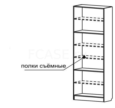 Шкаф c зеркальными дверями С 405/1 M