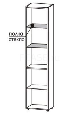 Шкаф 2-х дверный со стеклом 5.09