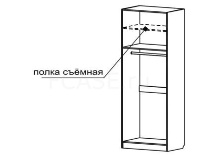 Шкаф для платья 2-х дверный с зеркалами C 401/1 М