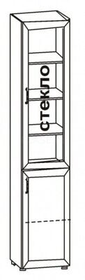 Шкаф 2-х дверный со стеклом 6.42